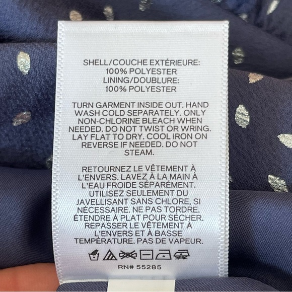 Express Ruffle Trim Cami Top Women’s Size S Blue Silver Print Lined Lightweight - Picture 8 of 8